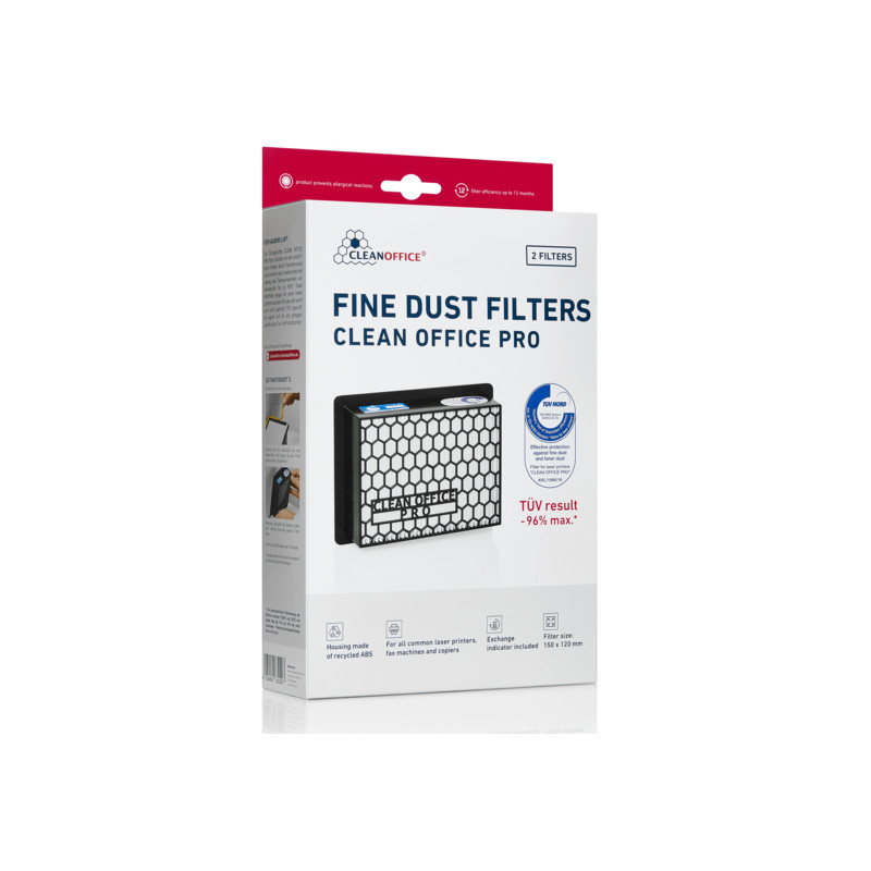 CLEAN OFFICE PRO - Kit 2 filtri universali per Stampante laser e fotocopiatore 15*12CM