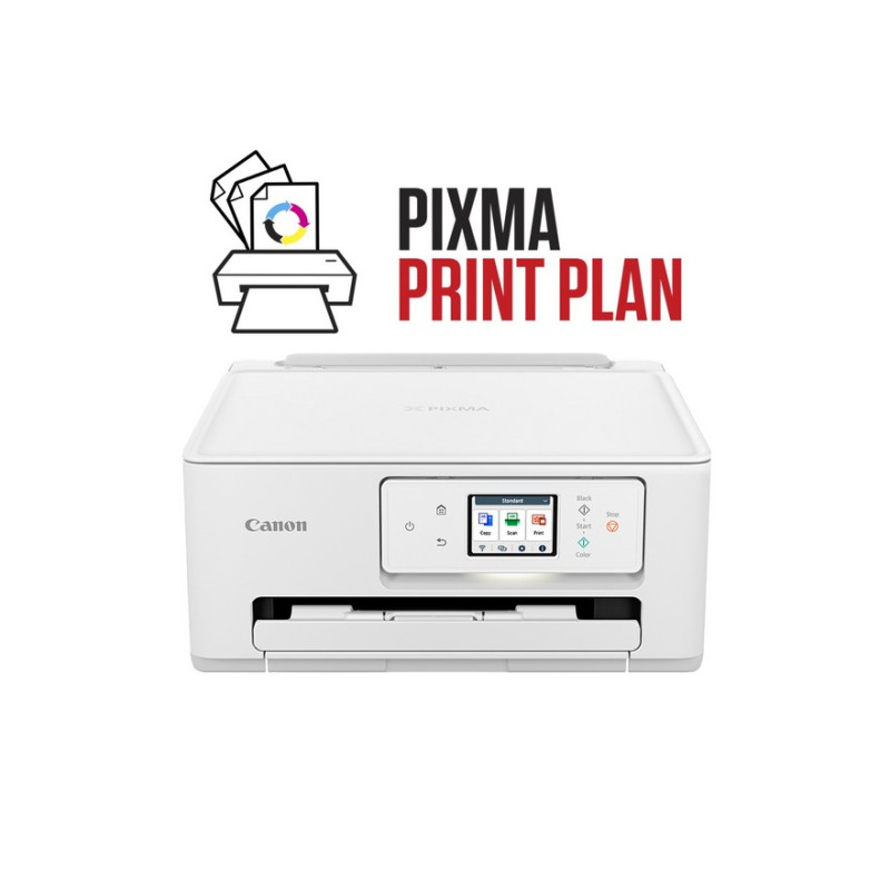 Stampante inkjet colori - CANON PIXMA TS7650I WHITE - Scanner e Copia + WiFi - USB - A4 - 15PPM - 2 colori cartucce
