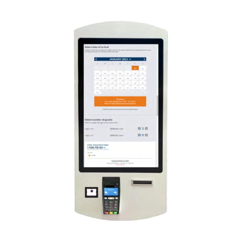 CASSA SELF SERVICE 32 TOUCH STAFFA A PARETE PC I3 INTEGRATO