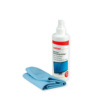 ROLINE TFT CLEANER WITH MICROFIBER CLOTH, 250 MLS