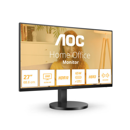 Monitor 27'' LCD IPS - AOC B3 U27B3CF  - 4K UHD 16:9 350nits 4ms 60Hz - 2xHDMI + USB