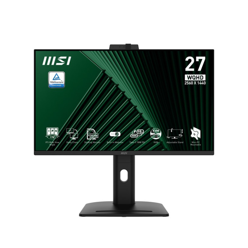 MON 27IPS WQHD BK MM PVT DOCK WEBC MSI PRO MP275QPDG 1MS 100HZ WEBCAM