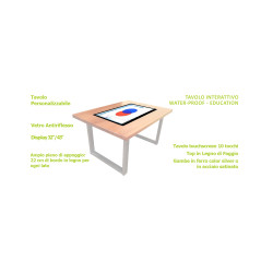 TAVOLO MULTITOUCH 43 CON PIANO IN LEGNO