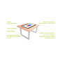TAVOLO MULTITOUCH 43 CON PIANO IN LEGNO