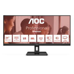 MON 34 VA 3440X1440 2 HDMI DP 100HZ AOC U34E2M MM QHD 21:9